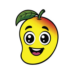 Happy Mango  art Cartoon illustration