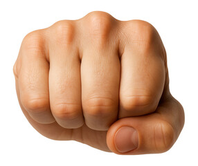 Closed fist with knuckles facing forward