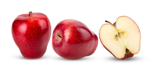 red apple isolated on transparent png ( Image from camera)
