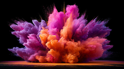 Obraz premium Vivid Color Powder Explosion Photography