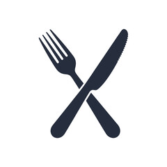 Fork and knife icon for food and dining