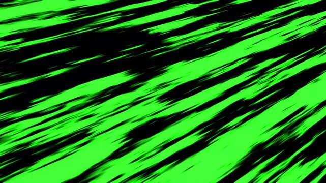 Green anime-style diagonal motion lines. A seamless looping background for action scenes or as a dynamic visual effect. An abstract manga-style graphic element.
