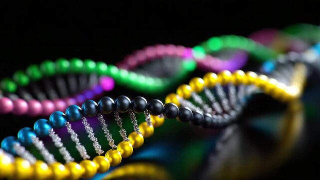 Color-coded genetic markers indicating identified mutations