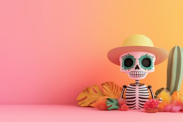 Día de los Muertos Invitation Background