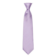 Lavender mens tie with subtle diagonal stripes, isolated on white background