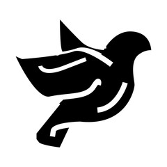 Obraz premium silhouette of a black bird animal glyph icon vector design