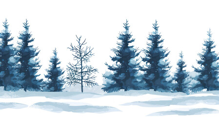 Fototapeta premium PNG Winter forest backgrounds outdoors nature.