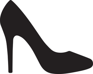 black high heel shoes