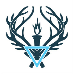 Witchcraft Symbol: Antlers, Flame, and Triangle Cochranes Craft 1734 Tradition British traditional witchcraft Robert Cochrane A stags antlers encircling a flame