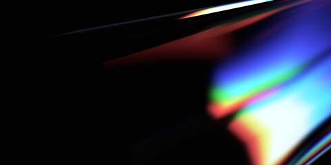 Fototapeta na wymiar Abstract iridescent background design, colorful reflections on glass, 3d render