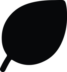 Vector Simple singular leaf black shape silhouette Illustrator