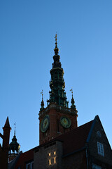 Obraz premium Gdansk Main Town Hall. The town hall's tower view. Gdansk, Poland
