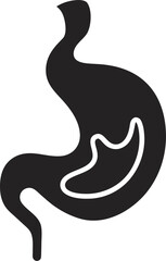 Obraz premium Digestion silhouette victor icon on white background