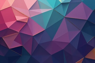 Fototapeta premium Colorful geometric triangles create a vibrant and modern abstract background design