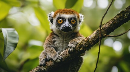 Baby lemur on a branch (1)