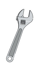 Obraz premium Adjustable wrench for versatile mechanical applications and home improvement projects