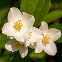 Obraz premium Close-up of jasmine flowers