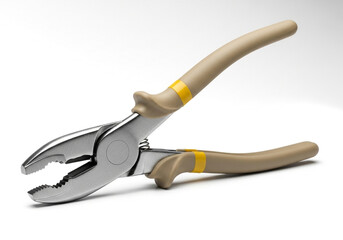 Heavy duty metal pliers with grippy handles detailed studio shot tool for diy and professional use