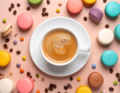 テーブルの上のコーヒー