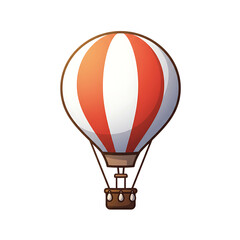 Naklejka premium Hot air balloon flying in the sky with colorful clouds