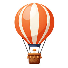Obraz premium Hot air balloon flying in the sky with colorful clouds