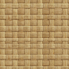  Detailed close up of woven bamboo forming an intricate square grid pattern