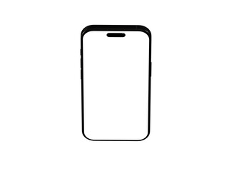High-quality image of a black smartphone with a blank screen, perfect for app presentations or website mockups.