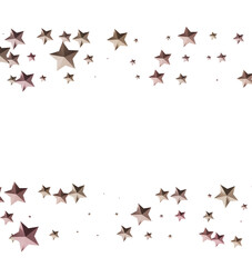 Elegant rose gold stars scattered on a white background. Perfect for festive designs.