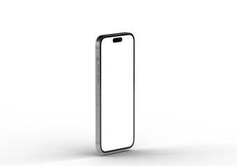 Clean smartphone mockup, perfect for app presentations or website designs.  High resolution image.