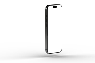 High-quality photo of a modern smartphone with a blank screen, perfect for app presentations or website mockups.