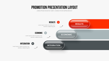 Investor Portfolio 3 Step Diagram Frame Template. Creative Strategy Slide Design Vector Illustration. Business Performance Three Element Infographic Presentation Layout.