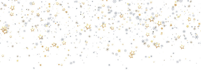 Festive background with gold and silver stars. Perfect for holidays, celebrations, and winter themes.
