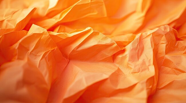 Orange crumpled paper texture (4)