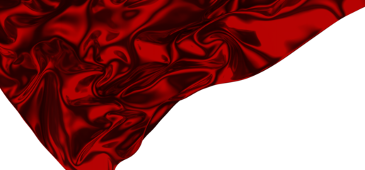 Smooth elegant red cloth on grey background