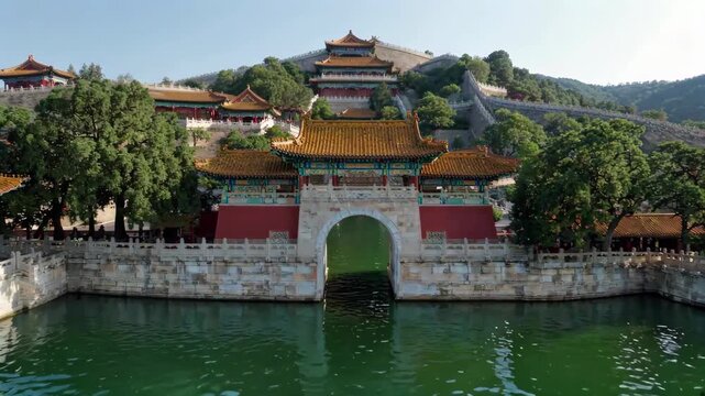 Classical Royal Garden Architectural Landscape Summer Palace Kunming Lake View