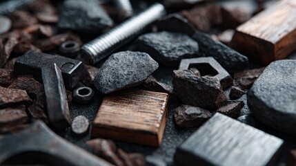 Industrial styled photography lifestyle inspiration balance harmony decorative composition cultural aesthetics creativity modern artistic tools rocks design