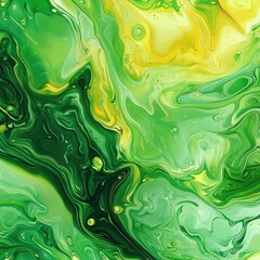 Abstract swirling mix of vibrant greens and yellows (1)