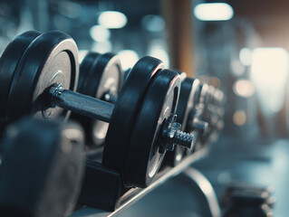 Fototapeta premium dumbbells in the gym