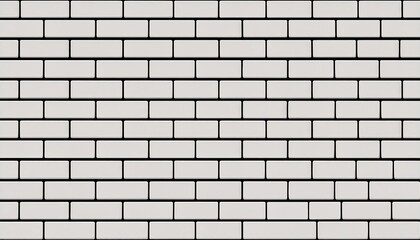 Seamless pattern of off-white rectangular tiles with thin black grout lines