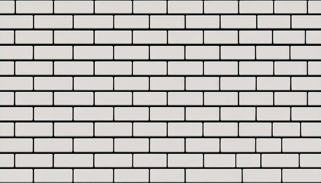 Seamless pattern of off-white rectangular tiles with thin black grout lines