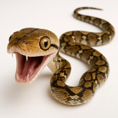 Obraz premium Baby snake on white background