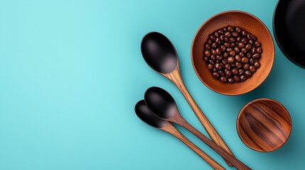 Wooden spoons styled photography lifestyle inspiration balance harmony decorative composition cultural aesthetics creativity modern artistic minimal rustic design