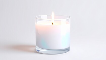 Candle with a soft pastel gradient, soft glow　パステルグラデーションキャンドル