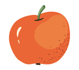 Fresh ripe apple slice vector design illustration