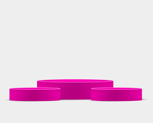 Hot Pink Vibrant Podium Stage Background
