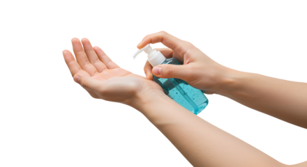 Applying Sanitizer onto Hand for Cleanliness and Hygiene Practice