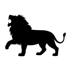 Lion Silhouette Vector Illustration , Animal Silhouette Vector