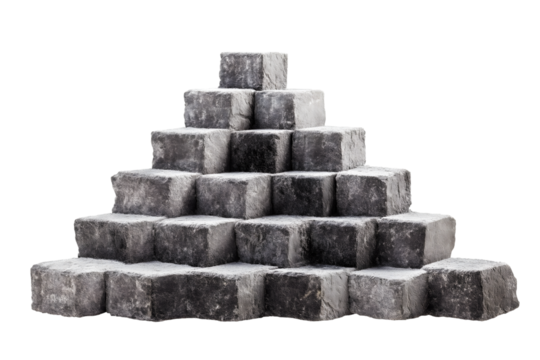 Stone steps staircase isolated on white background