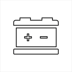 battery icons. simple line vector