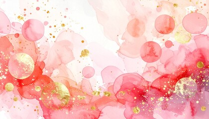 Pastel pink and coral abstract watercolor background, 16:9 ratio, soft bleeding, delicate and soothing atmosphere